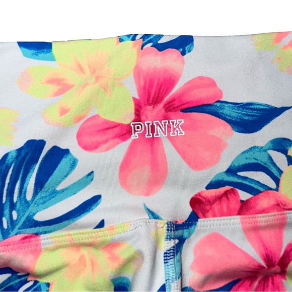 Tropical PINK Capri leggings size Small 🌸 - Picture 9 of 12